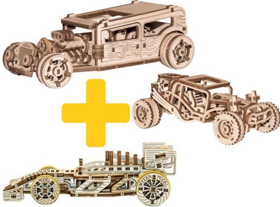 Wooden City Wooden.City modelbouw voordeelpakket Historische voertuigen