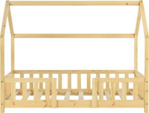 Woodinterieur huisbed Kinderbed Sisimiut met uitvalbeveiliging 70x140 cm hout