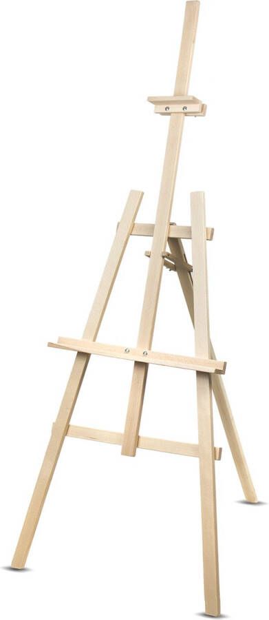 WOODOK Schildersezel 150 cm | Stabiel beukenhou voor volwassenen en kinderen professionele kunstenaars