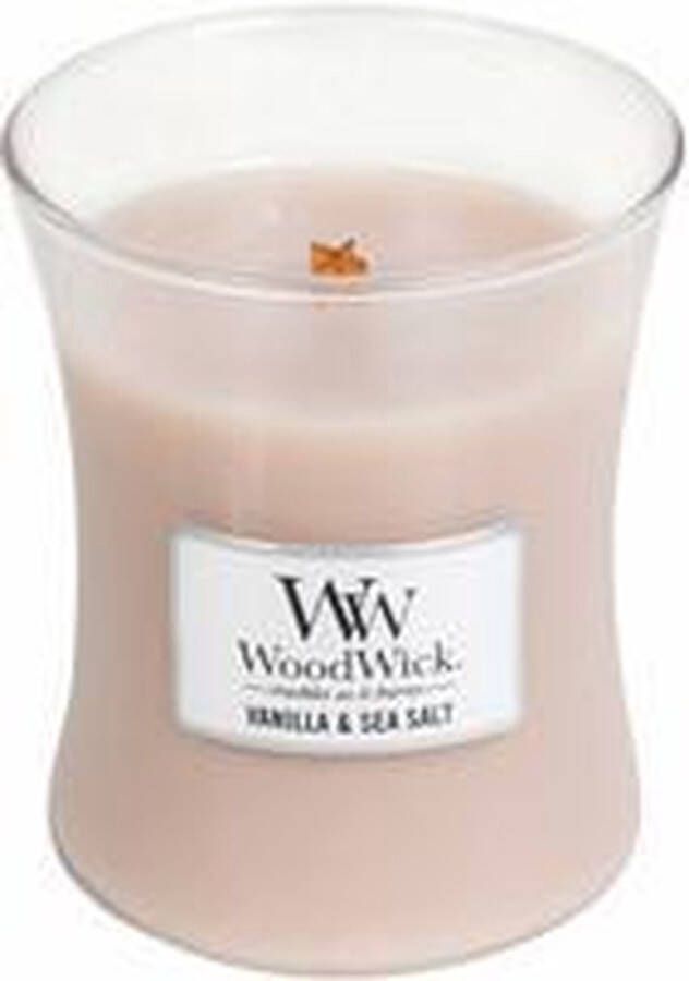 Woodwick ® geurkaars 8 x 7 cm Vanilla & Sea salt