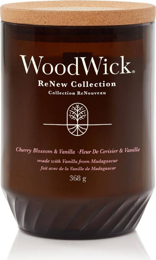 Woodwick Geurkaars Large ReNew Cherry Blossom & Vanilla 13 cm ø 9 cm