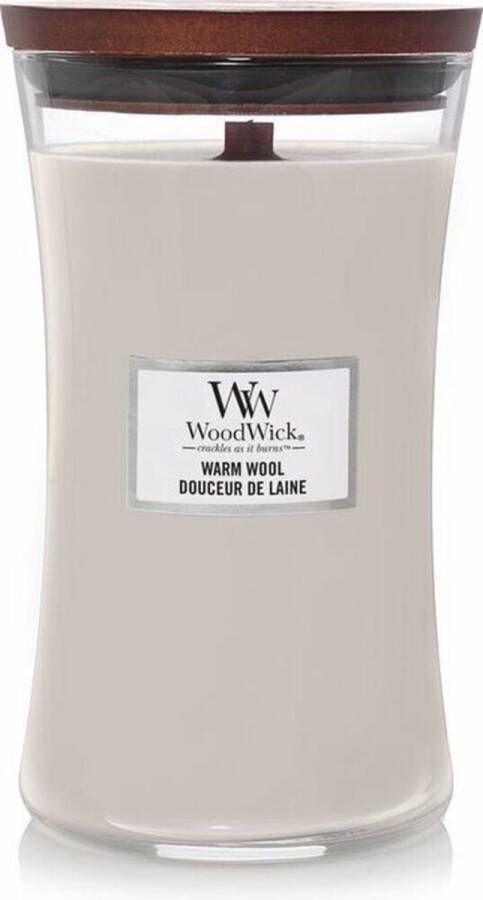WoodWick Geurkaars Large Warm Wool 18 cm | ø 10 cm