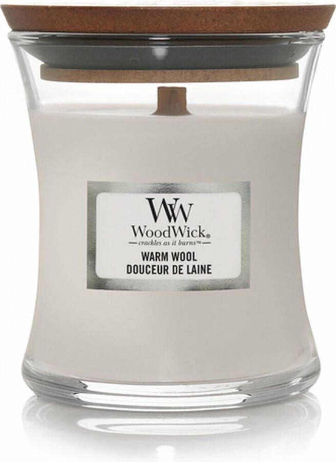 WoodWick Geurkaars Small Warm Wool 8 cm | ø 7 cm