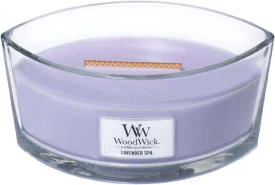 Woodwick Heartwick Flame Ellipse Geurkaars Lavender Spa