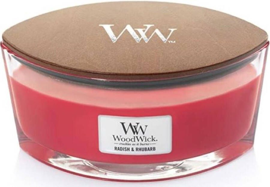 Woodwick Radish & Rhubarb Loď ( ředkvička a rebarbora ) Vonná svíčka 453.6g