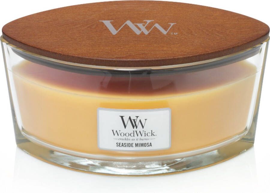 Woodwick Heartwick Flame Ellipse Geurkaars Seaside Mimosa