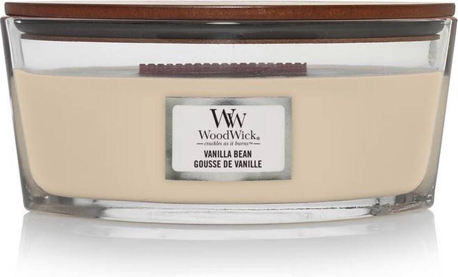 Woodwick Heartwick Flame Ellipse Geurkaars Vanilla Bean
