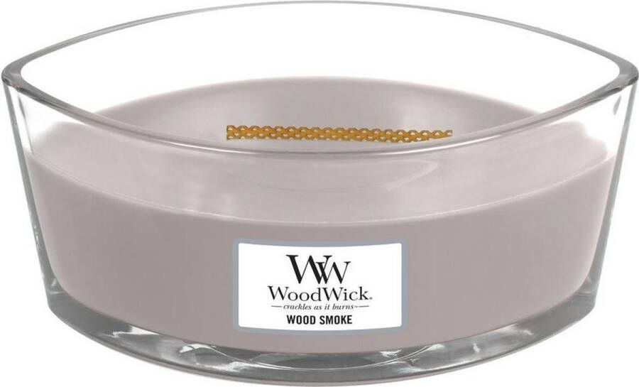 Woodwick Heartwick Flame Ellipse Geurkaars Wood Smoke