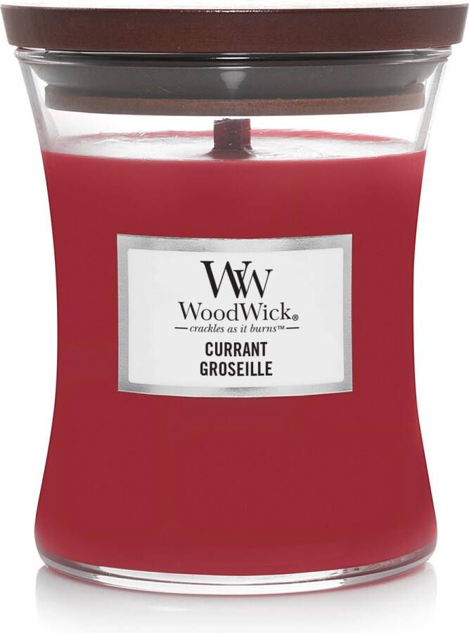 Woodwick Hourglass Medium Geurkaars Currant