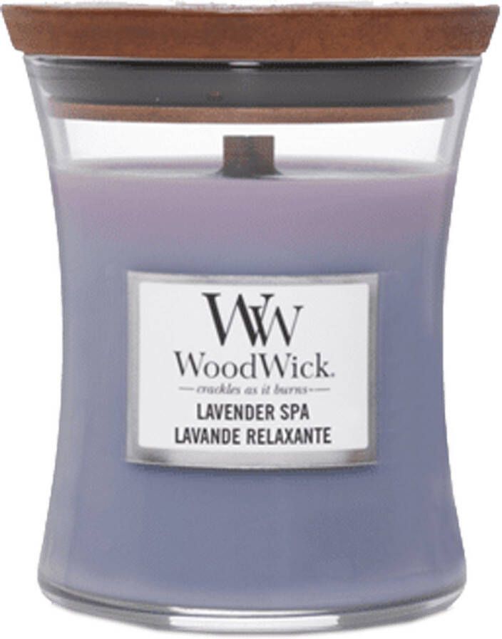 Woodwick Geurkaars Medium Lavender Spa 11 cm ø 10 cm