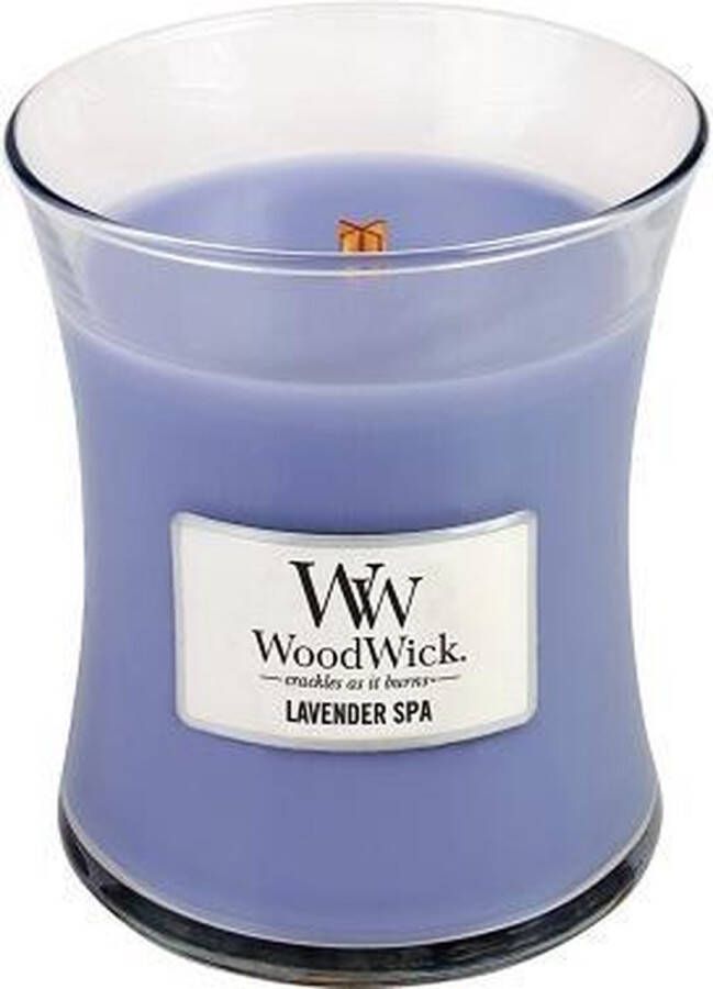 Woodwick Hourglass Medium Geurkaars Lavender Spa