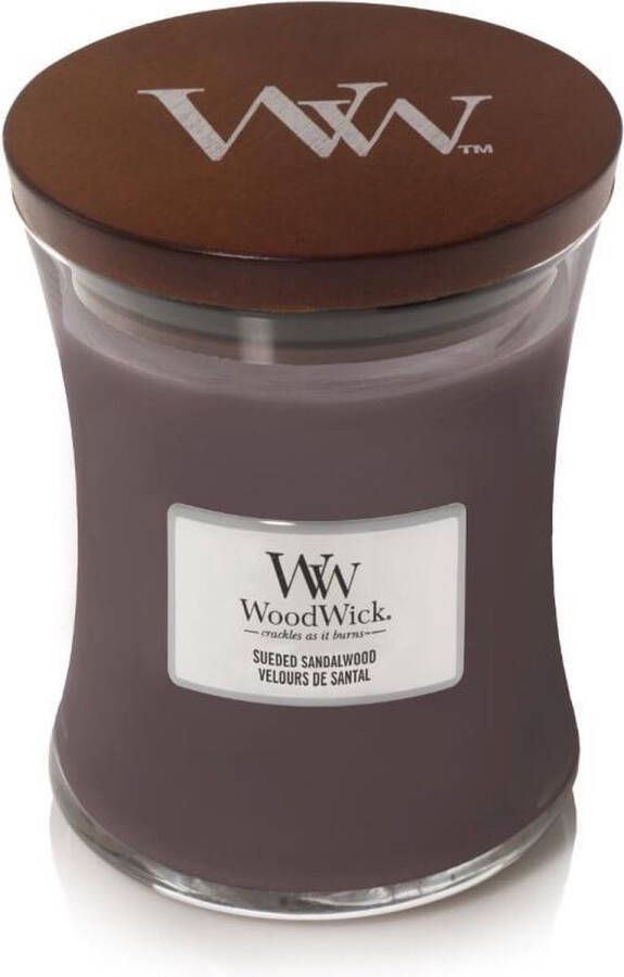 Woodwick Hourglass Medium Geurkaars Sueded Sandalwood