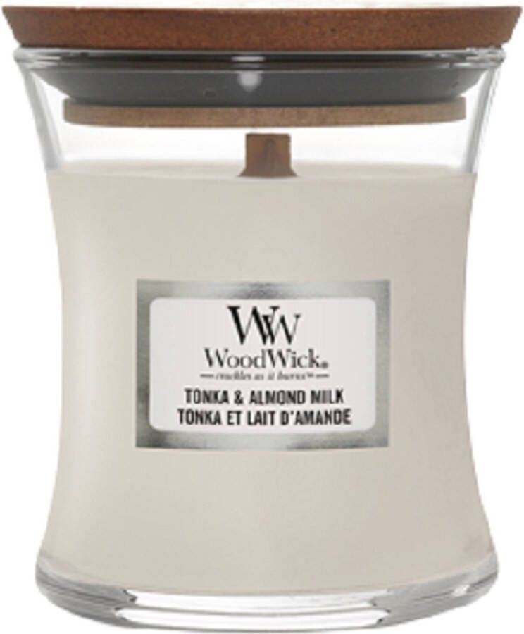 Woodwick Geurkaars Mini Tonka & Almond Milk 8 cm ø 7 cm