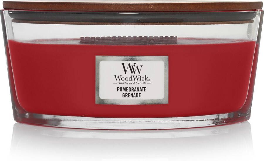 Woodwick Heartwick Flame Ellipse Geurkaars Pomegranate