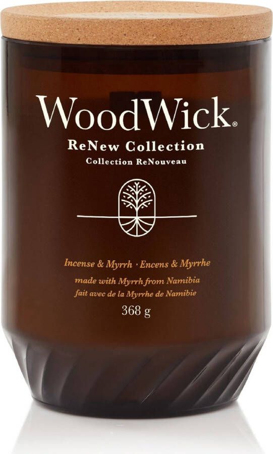 Woodwick Geurkaars Large ReNew Incense & Myrrh 13 cm ø 9 cm