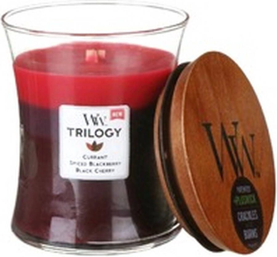 Woodwick Sun Ripened Berries Trilogy Vase Scented Candle