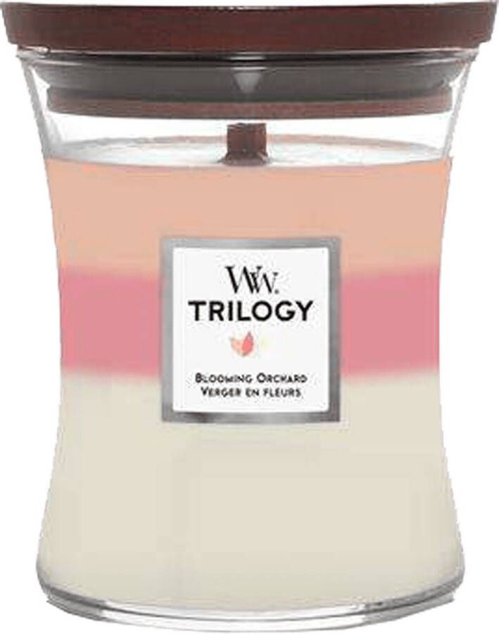 Woodwick Trilogy Blooming Orchard Medium Candle Geurkaars