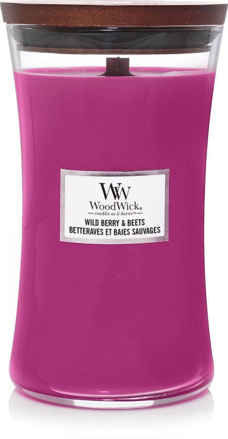 Woodwick Geurkaars Large Wild Berry & Beets 18 cm ø 10 cm