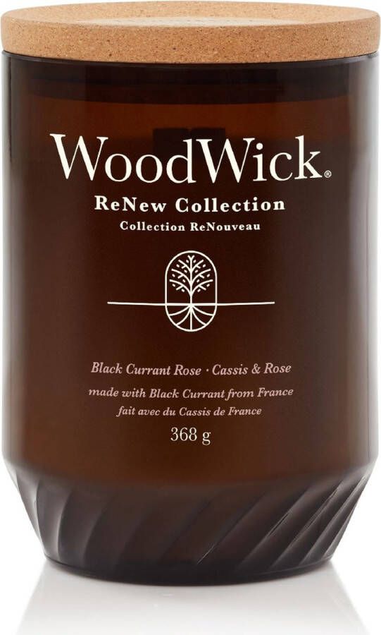 Woodwick Geurkaars Large ReNew Black Currant & Rose 13 cm ø 9 cm