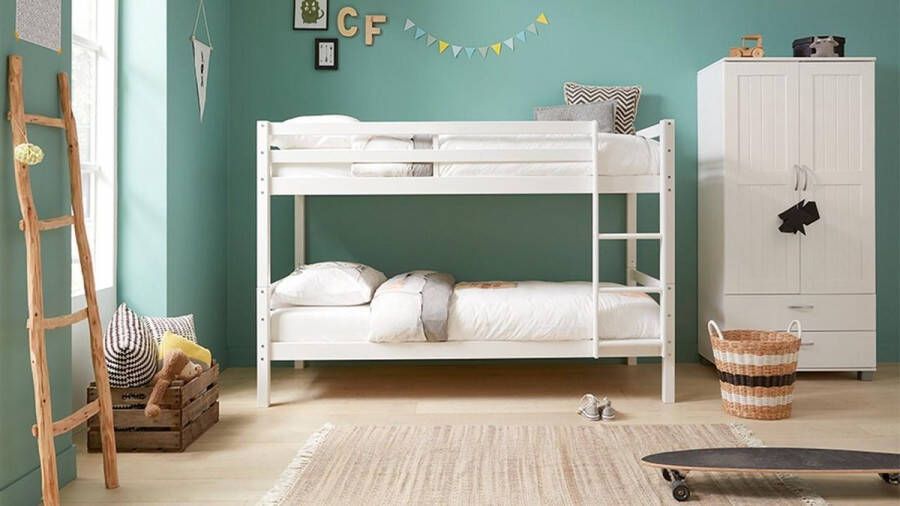 Woodworld stapelbed Demie Kinderbed 90x200cm Wit