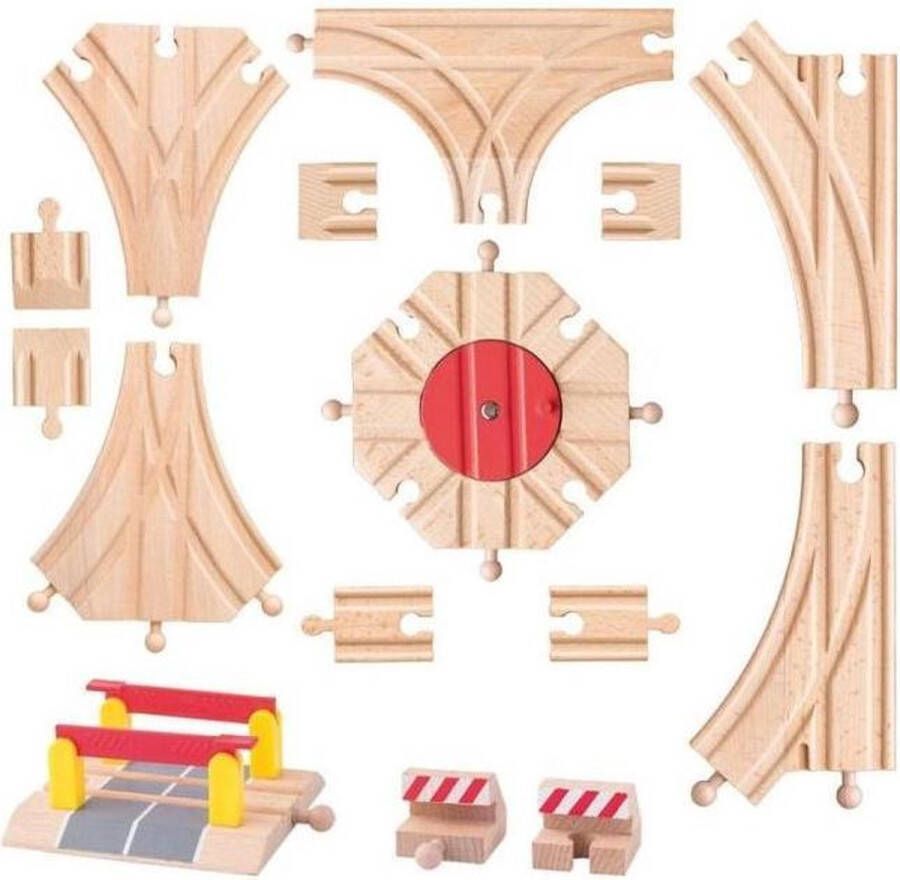 Woody Toys Woody Houten trein uitbreidingsset