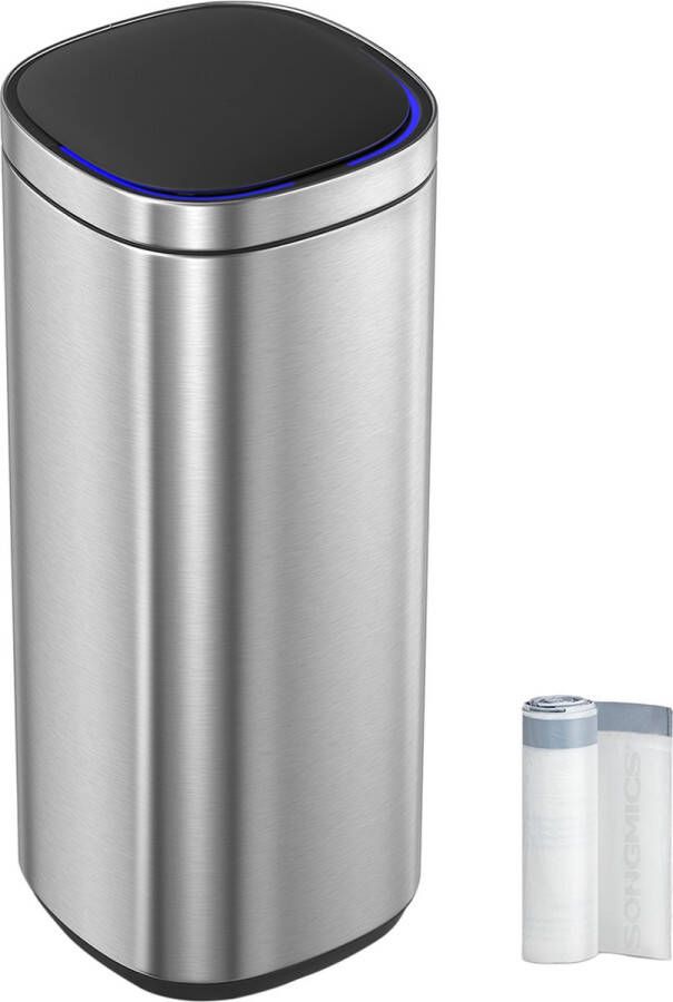 Woon Wereld Vuilnisbak met bewegingssensor keuken 50 L zilver
