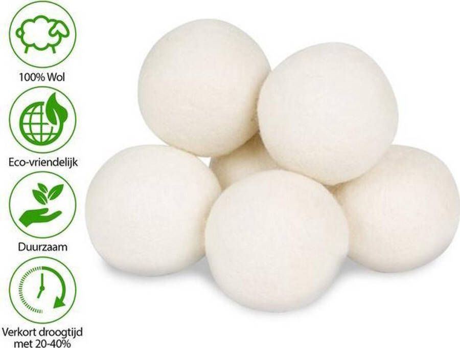 Wooners Droger Ballen Zero Waste Dryer Balls Duurzaam Herbruikbare Drogerballen Droogt de was sneller 6 stuks