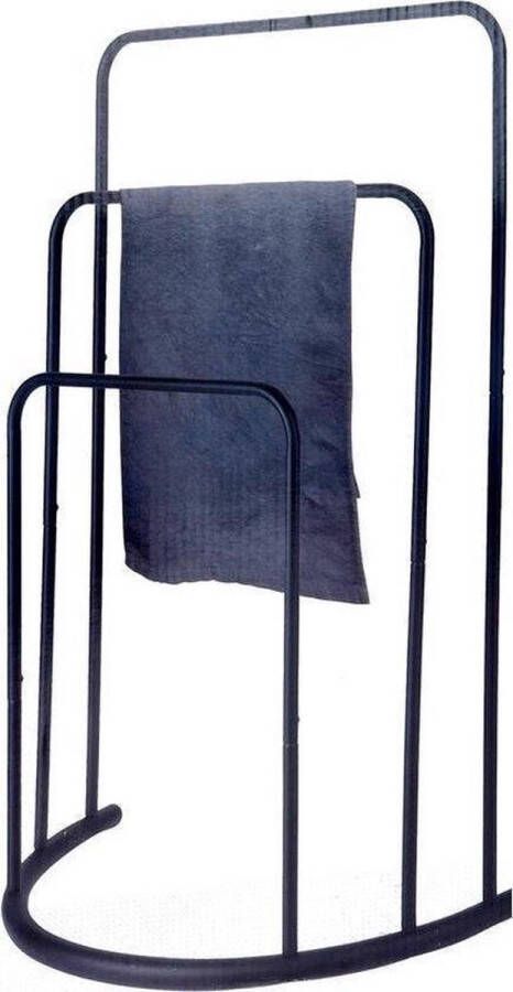 Wooners Handdoekrek Vrijstaand 75 x 49.5 cm Metaal Zwart