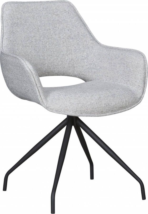 Woonexpress Eetkamerstoel Halfweg Stof Wit 60 x 84 x 62 cm (BxHxD)
