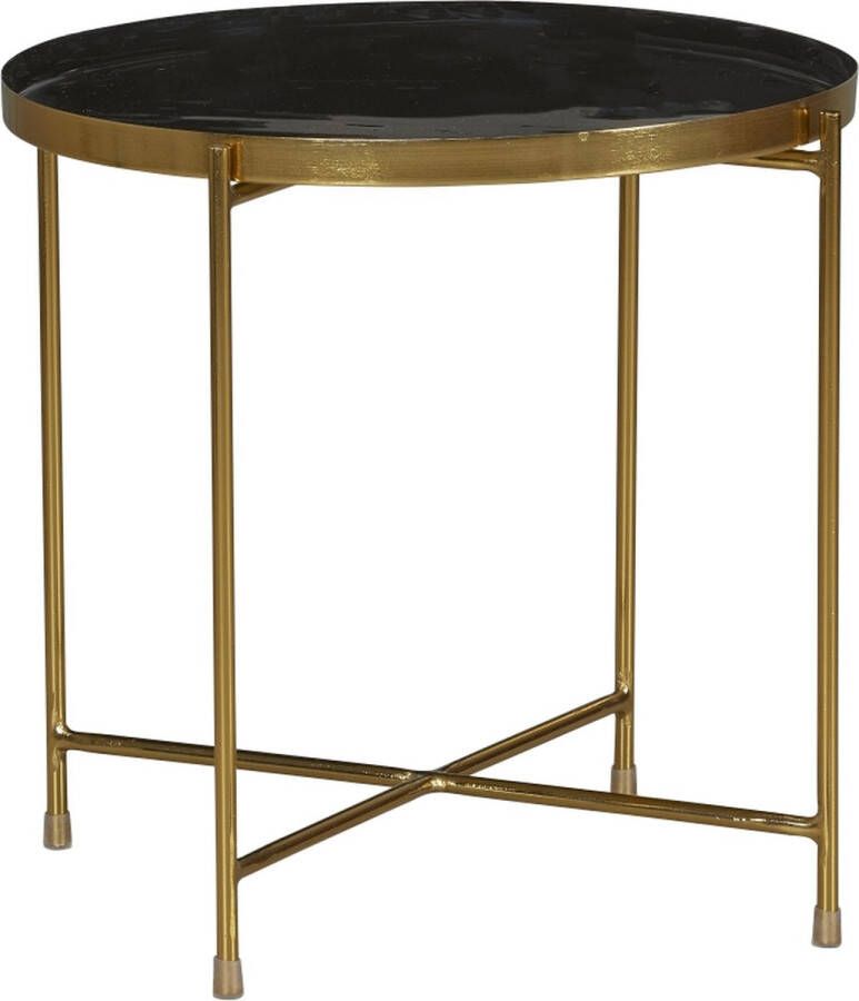Woonexpress Bijzettafel Ruurlo Zwart Metaal Zwart 39x42x42cm (hxbxd)