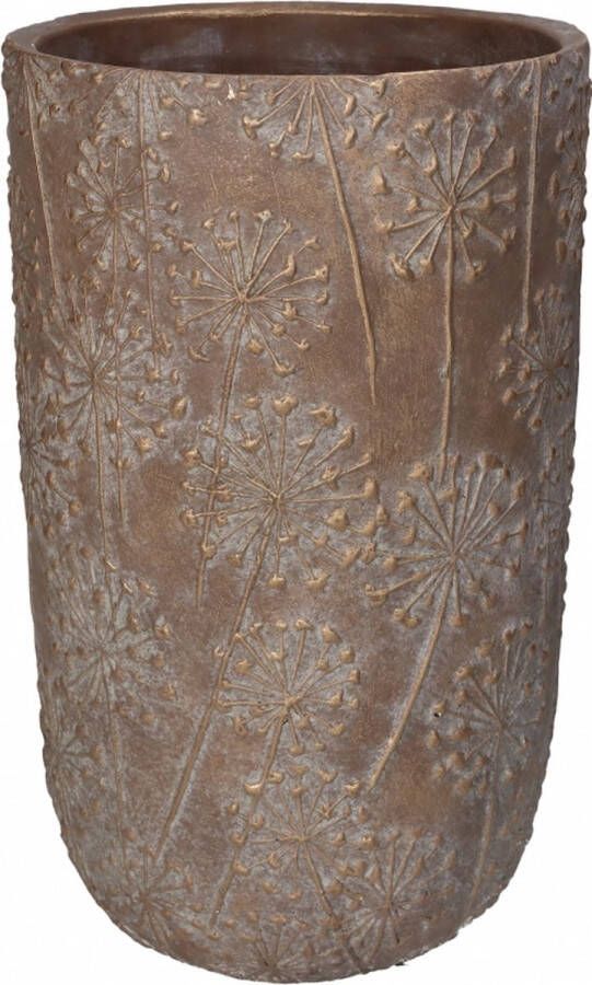 HD Collection Bloempot Paardenbloem Keramiek Goud 18 x 30 x 18 cm (BxHxD)