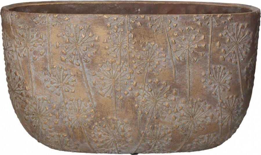 HD Collection Bloempot Paardenbloem Keramiek Goud 38 x 22 x 15 cm (BxHxD)