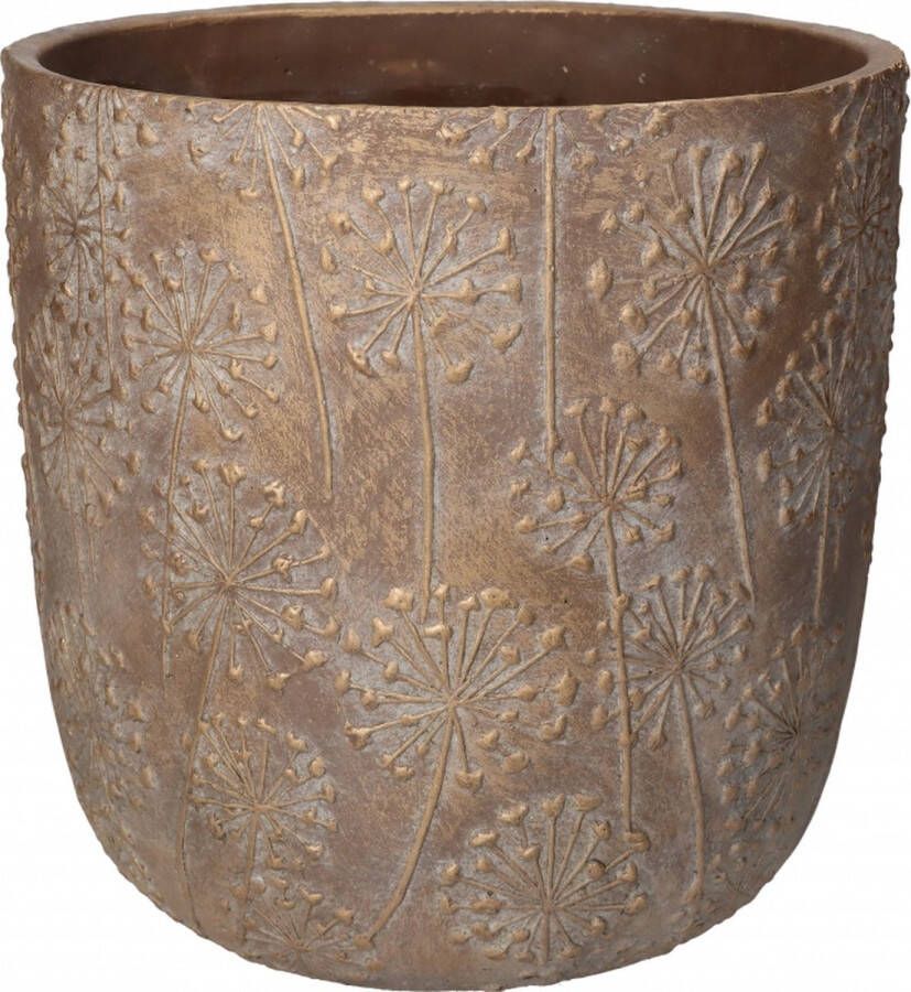 HD Collection Bloempot Paardenbloem Keramiek Goud 25 x 25 x 25 cm (BxHxD)