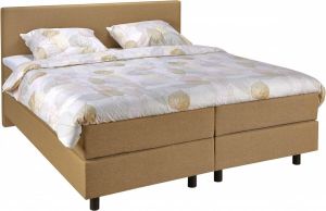 Woonexpress Boxspring 160x200 Kralingen B Geel Stof Geel 105x160x209cm (hxbxd)