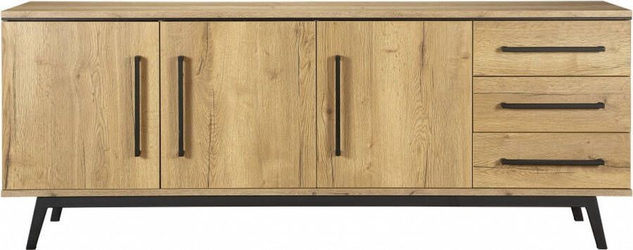 Woonexpress Dressoir Batenburg Bruin MDF Eiken Structuur 80x210x45cm (hxbxd)