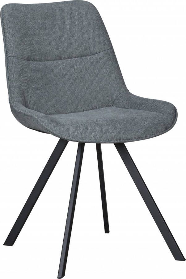 Woonexpress Eetkamerstoel Mander Blauw Textiel Niagara 84x52x60cm (hxbxd)