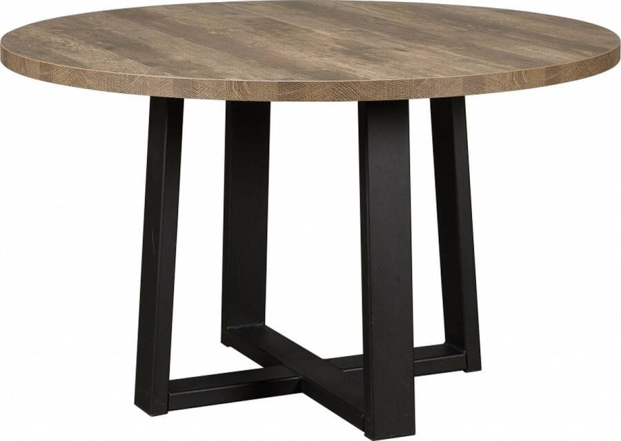 Woonexpress Eettafel 130x130 Middelburg Bruin MDF Mokka 77x130x130cm (hxbxd)