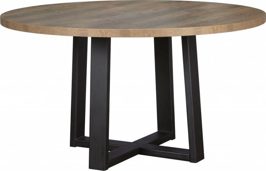 Woonexpress Eettafel 140x140 Middelburg Bruin Houtlook Mokka 77x140x140cm (hxbxd)