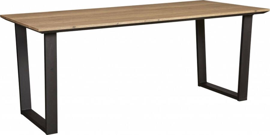 Woonexpress Eettafel 190x90 Valkenburg Bruin MDF Bruin 77x190x90cm (hxbxd)