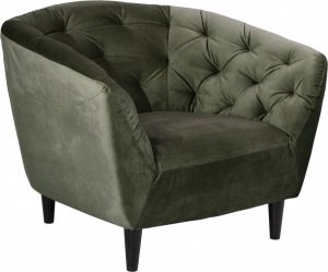 Woonexpress Fauteuil Akersloot Groen Velvet Forest Green 79x97x83cm (hxbxd)