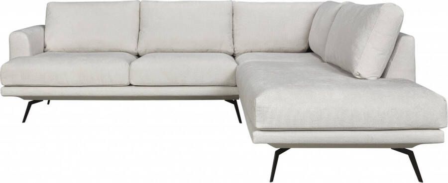 Woonexpress Hoekbank Havelte Wit Stof Ivory 88x258x227cm (hxbxd)