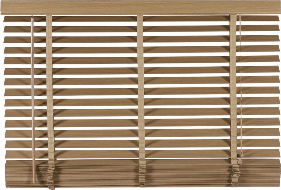 Woonexpress Jaloezie Hout Naturel 100x180x5 cm (BxHxD) Bedieningskoord en Draaistang