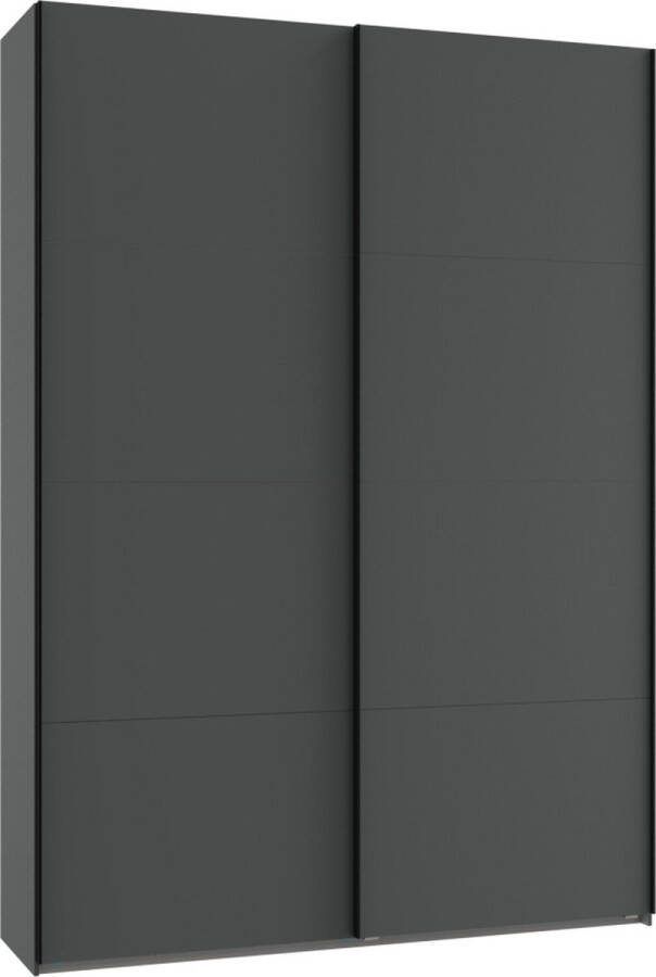 Woonexpress Kledingkast Aalst Hout Zwart 135x210x65 cm (BxHxD) Schuifdeuren