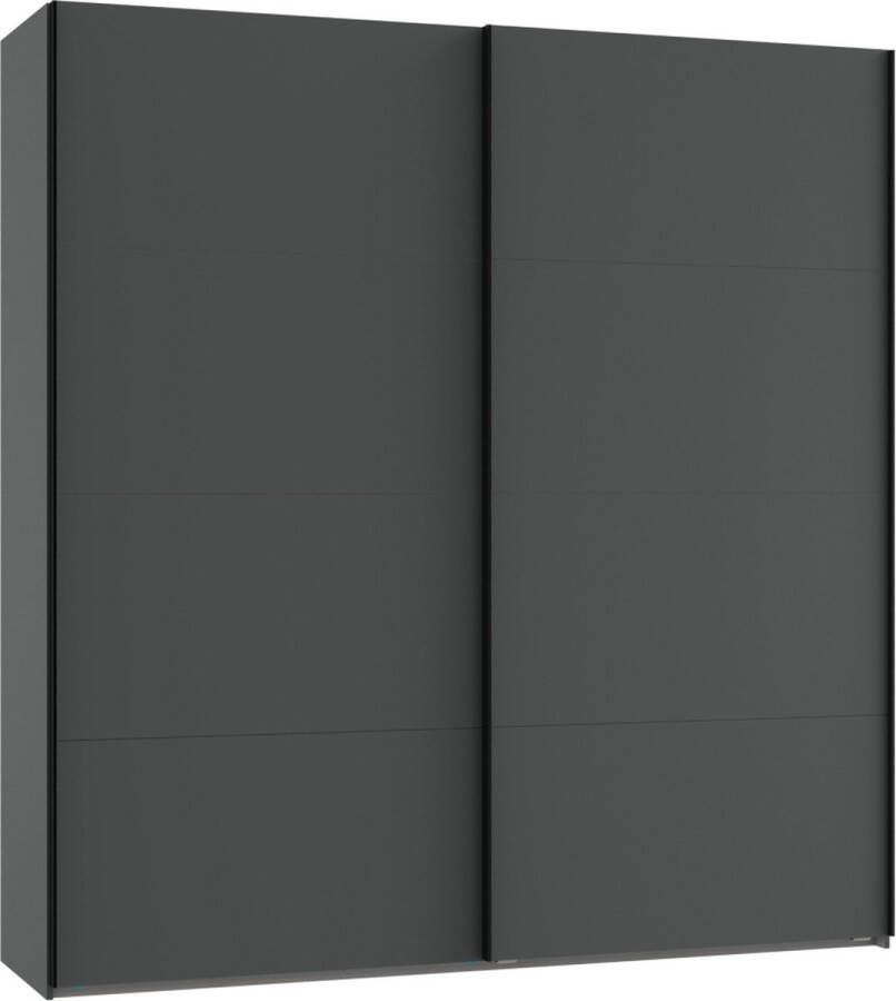 Woonexpress Kledingkast Aalst Hout Zwart 180x210x65 cm (BxHxD) Schuifdeuren
