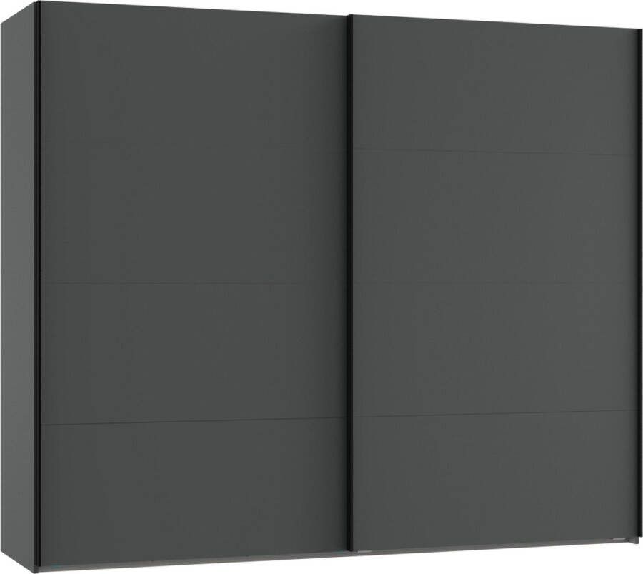 Woonexpress Kledingkast Aalst Hout Zwart 225x210x65 cm (BxHxD) Schuifdeuren