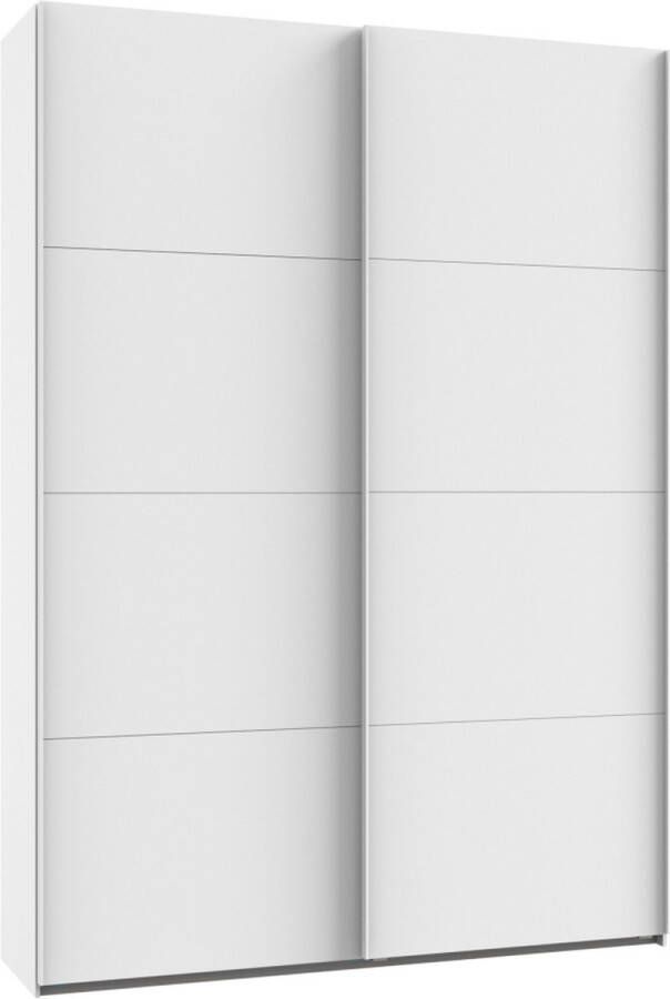 Woonexpress Kledingkast Aalst Hout Wit 135 x 210 x 65 cm (BxHxD) Schuifdeurkast