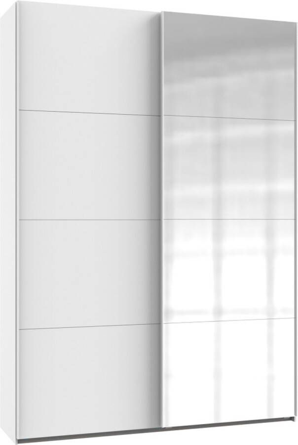 Woonexpress Kledingkast Aalst Hout Wit 135 x 210 x 65 cm (BxHxD) Schuifdeurkast