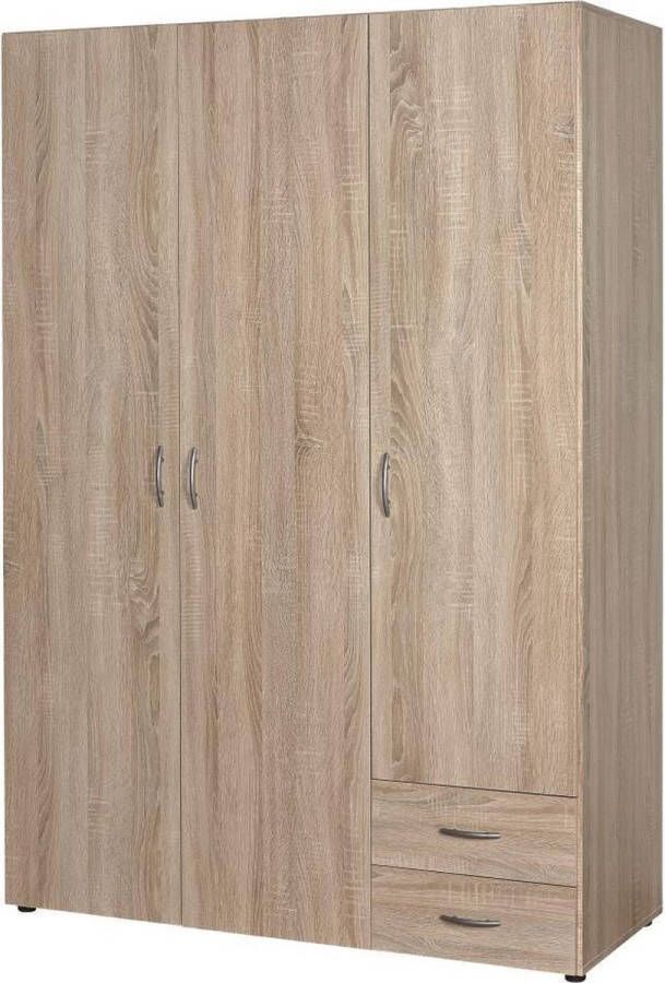 Woonexpress Kledingkast Baarlo 120x177x52 cm (BxHxD) Naturel Draaideurkast