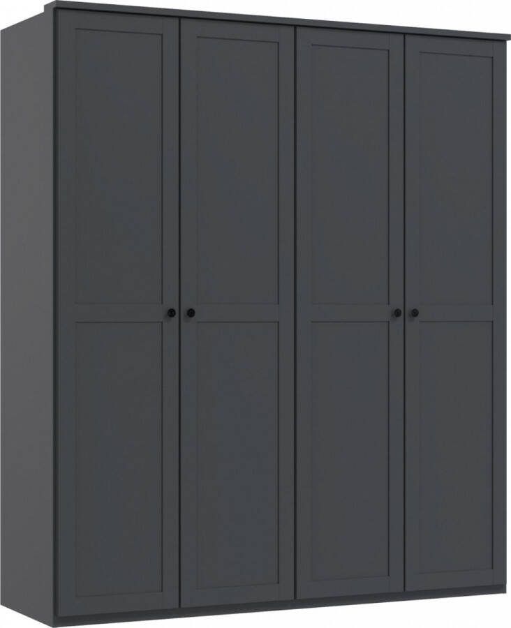 Woonexpress Kledingkast Kampen Zwart 180x210x58 cm (BxHxD)