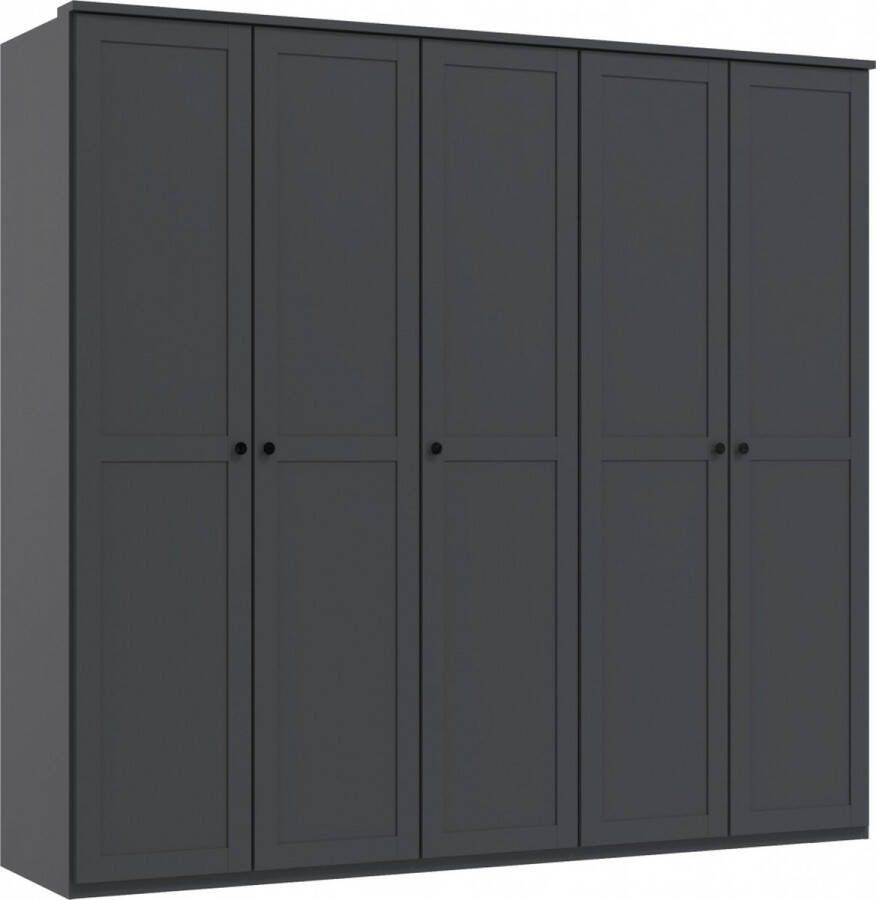Woonexpress Kledingkast Kampen Zwart 225x210x58 cm (BxHxD)